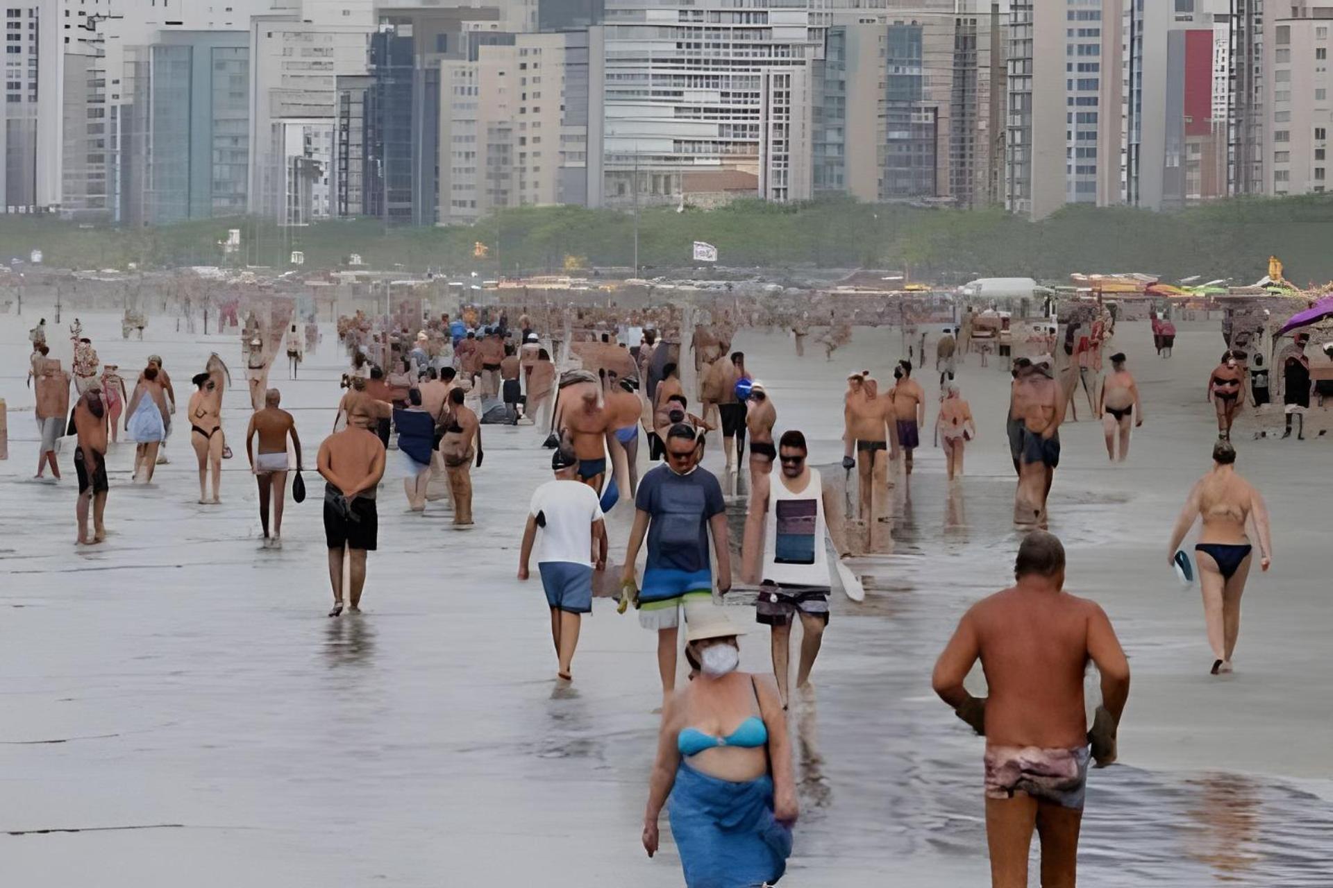 Belo Apto No Gonzaga - Uma Quadra Da * Santos (Sao Paulo)